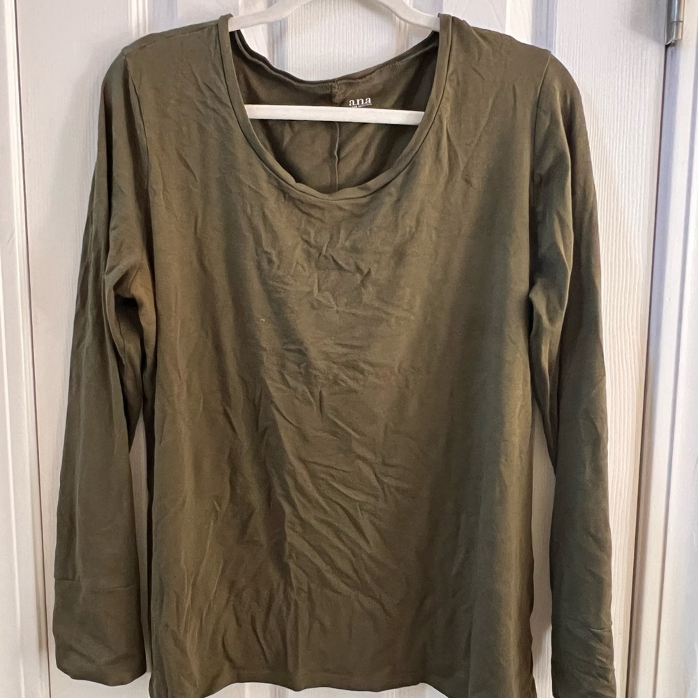 a.n.a Olive Green Women's Top